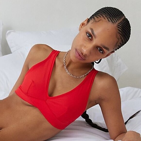 NWT UO Out From Under Miami Nostalgia Red Plunge Bralette - Picture 5 of 5